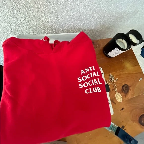 Anti Social Social Club Red Hoodie